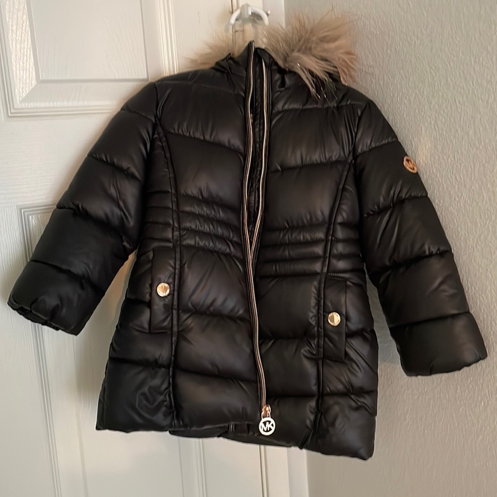 Michael Kors Toddler Stadium Puffer Jacket with Removable Hood